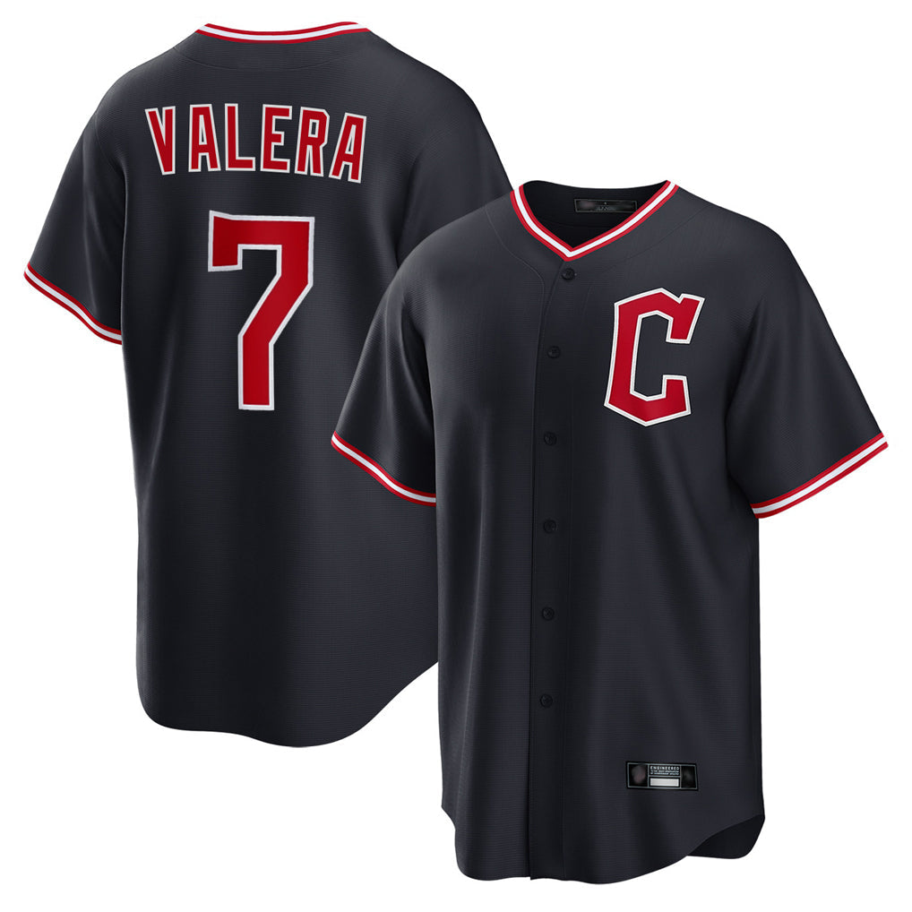 Rebec C.Guardians #7 George Valera Player Navy Home Game Stitched Jerseys