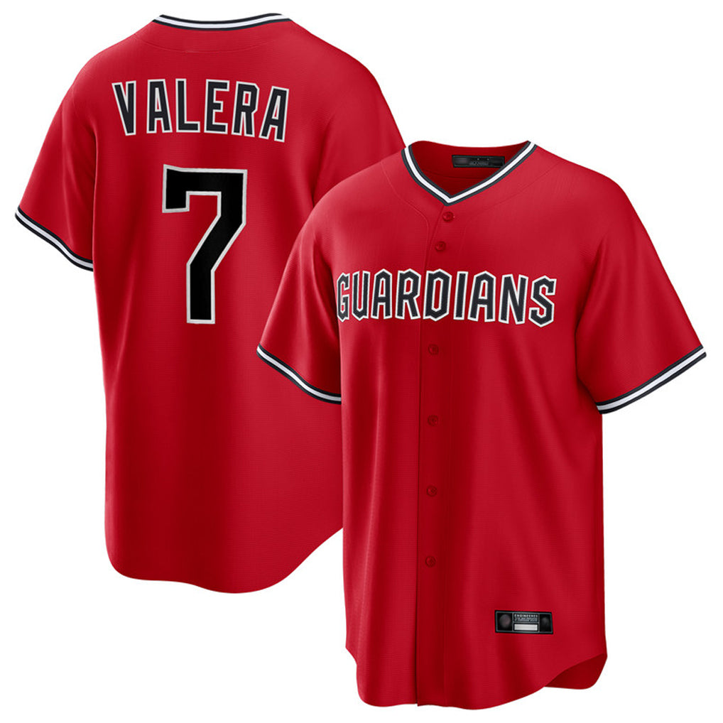 Rebec C.Guardians #7 George Valera Player Red Home Game Stitched Jerseys