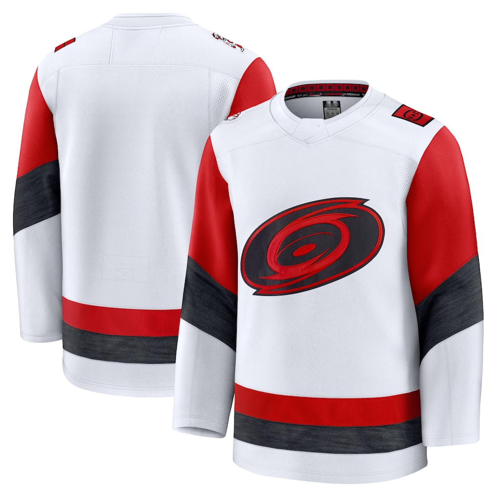 Rebec C.Hurricanes White Away Premium Stitched Jerseys