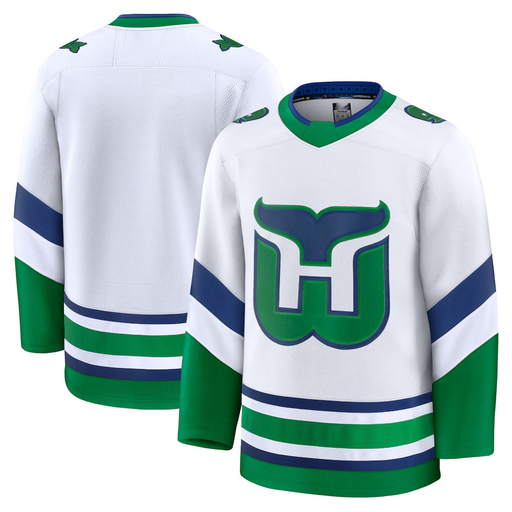 Rebec C.Hurricanes White Throwback Premium Stitched Jerseys