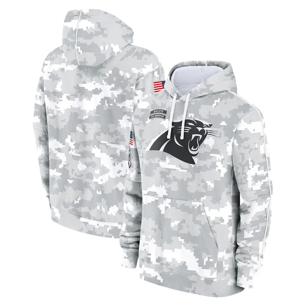 Rebec C.Panthers Arctic Camo Salute to Service Pullover Hoodies Limited Game Blank Player Stitched Jerseys