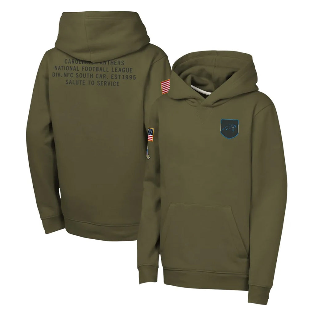 Rebec C.Panthers Olive Salute to Service Hoodies Game Blank Player Stitched Jerseys