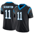 Rebec C.Panthers #11 Nic Scourton Player Black Vapor F.U.S.E. Limited Stitched Jerseys