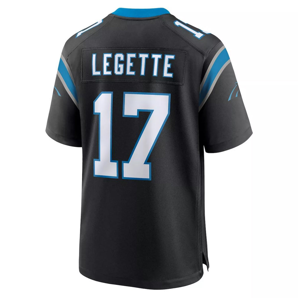 Rebec C.Panthers #17 Xavier Legette Player Black Home Game Stitched Jerseys