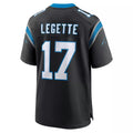 Rebec C.Panthers #17 Xavier Legette Player Black Home Game Stitched Jerseys
