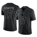 Rebec C.Panthers #17 Xavier Legette Player Black Limited Reflective Game Stitched Jerseys