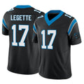 Rebec C.Panthers #17 Xavier Legette Player Black Vapor F.U.S.E. Limited Home Game Stitched Jerseys