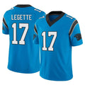 Rebec C.Panthers #17 Xavier Legette Player Blue Vapor F.U.S.E. Limited Home Game Stitched Jerseys