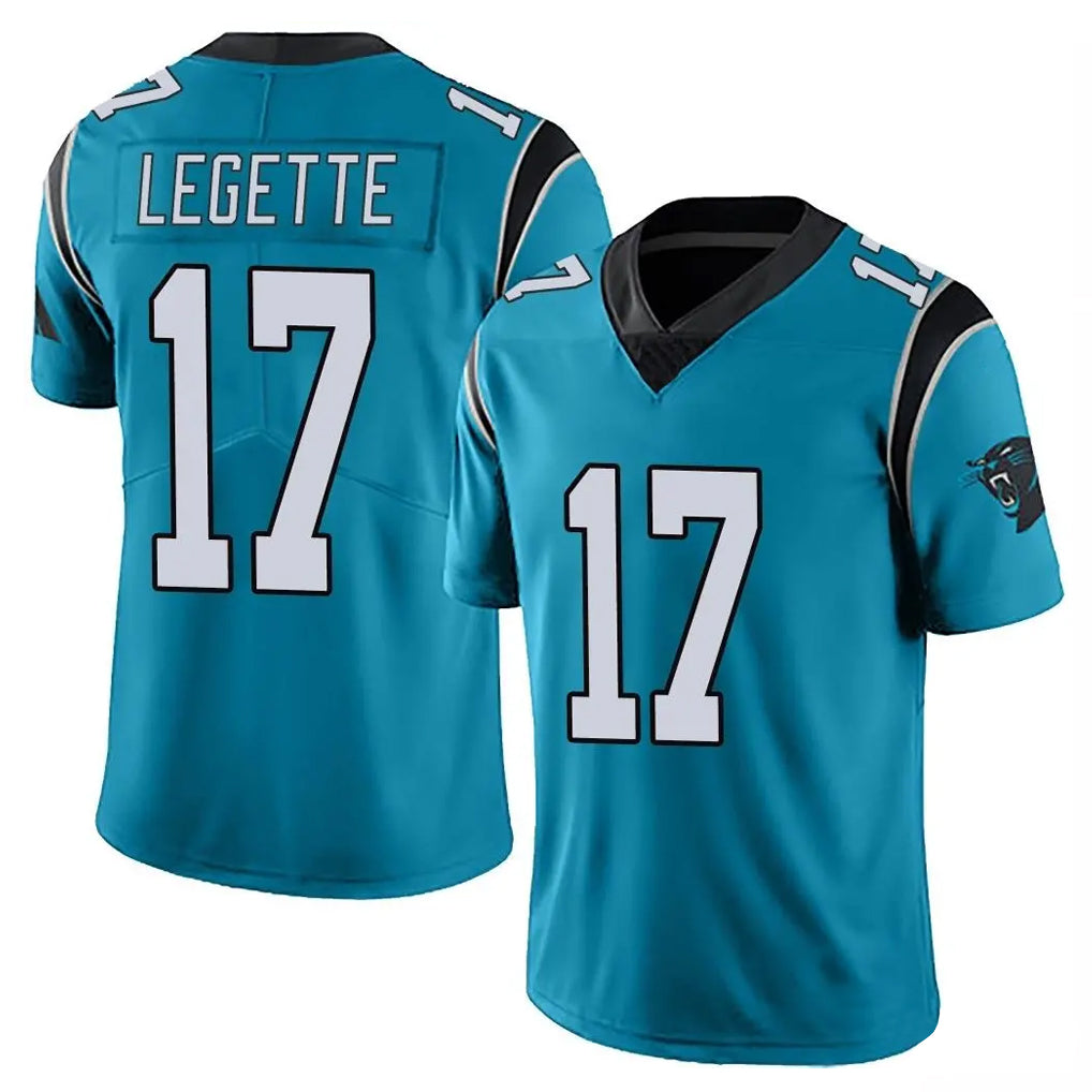 Rebec C.Panthers #17 Xavier Legette Player Blue Vapor Untouchable Limited Game Stitched Jerseys