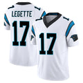 Rebec C.Panthers #17 Xavier Legette Player White Vapor F.U.S.E. Limited Home Game Stitched Jerseys