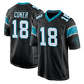 Rebec C.Panthers #18 Jalen Coker Player Black Game Stitched Jerseys