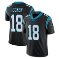 Rebec C.Panthers #18 Jalen Coker Player Black Vapor Untouchable Limited Game Stitched Jerseys