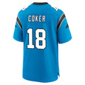 Rebec C.Panthers #18 Jalen Coker Player Blue Home Game Stitched Jerseys