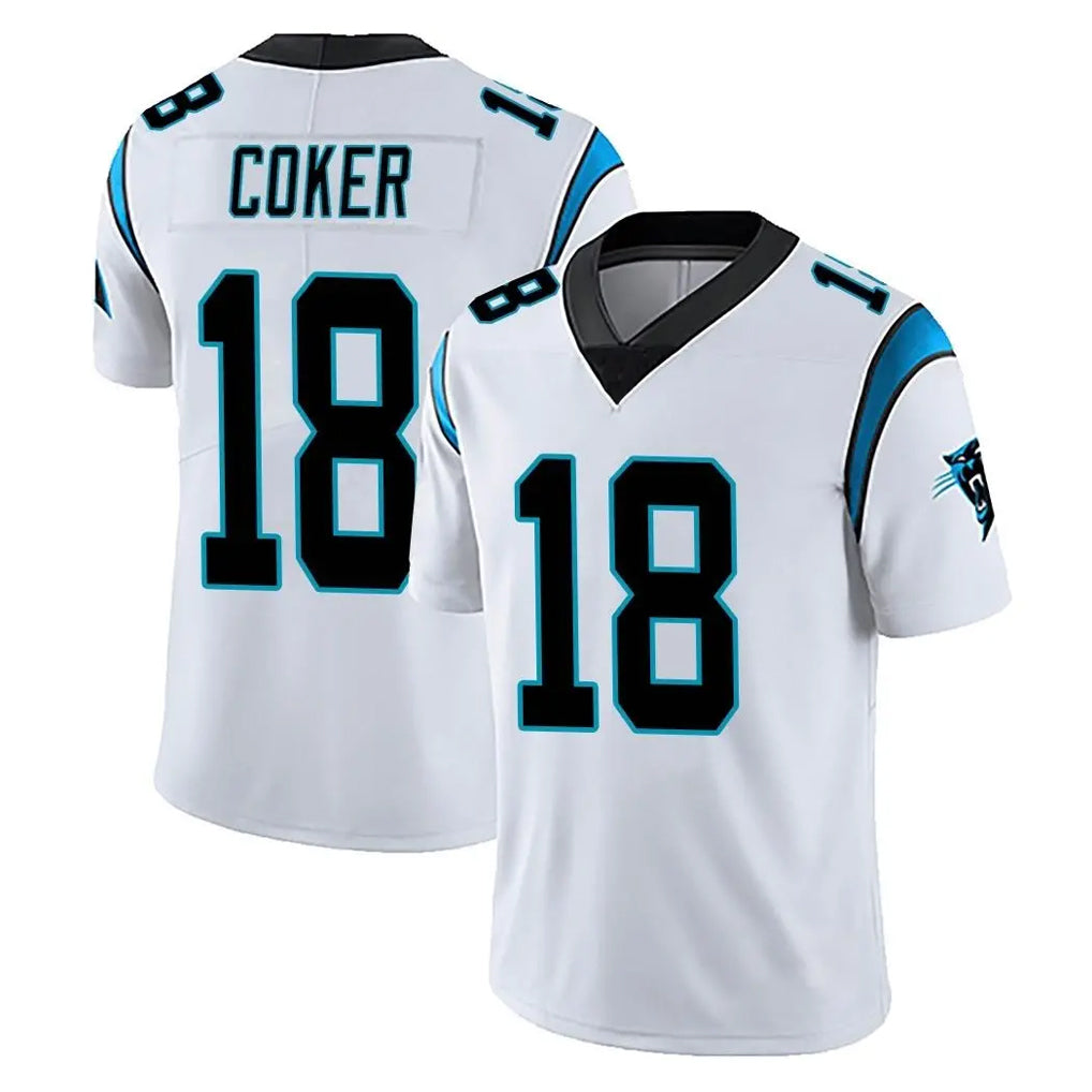 Rebec C.Panthers #18 Jalen Coker Player White Vapor Untouchable Limited Game Stitched Jerseys