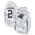 Rebec C.Panthers #2 Michael Jackson Player Arctic Camo Salute to Service Pullover Hoodies Limited Game Stitched Jerseys
