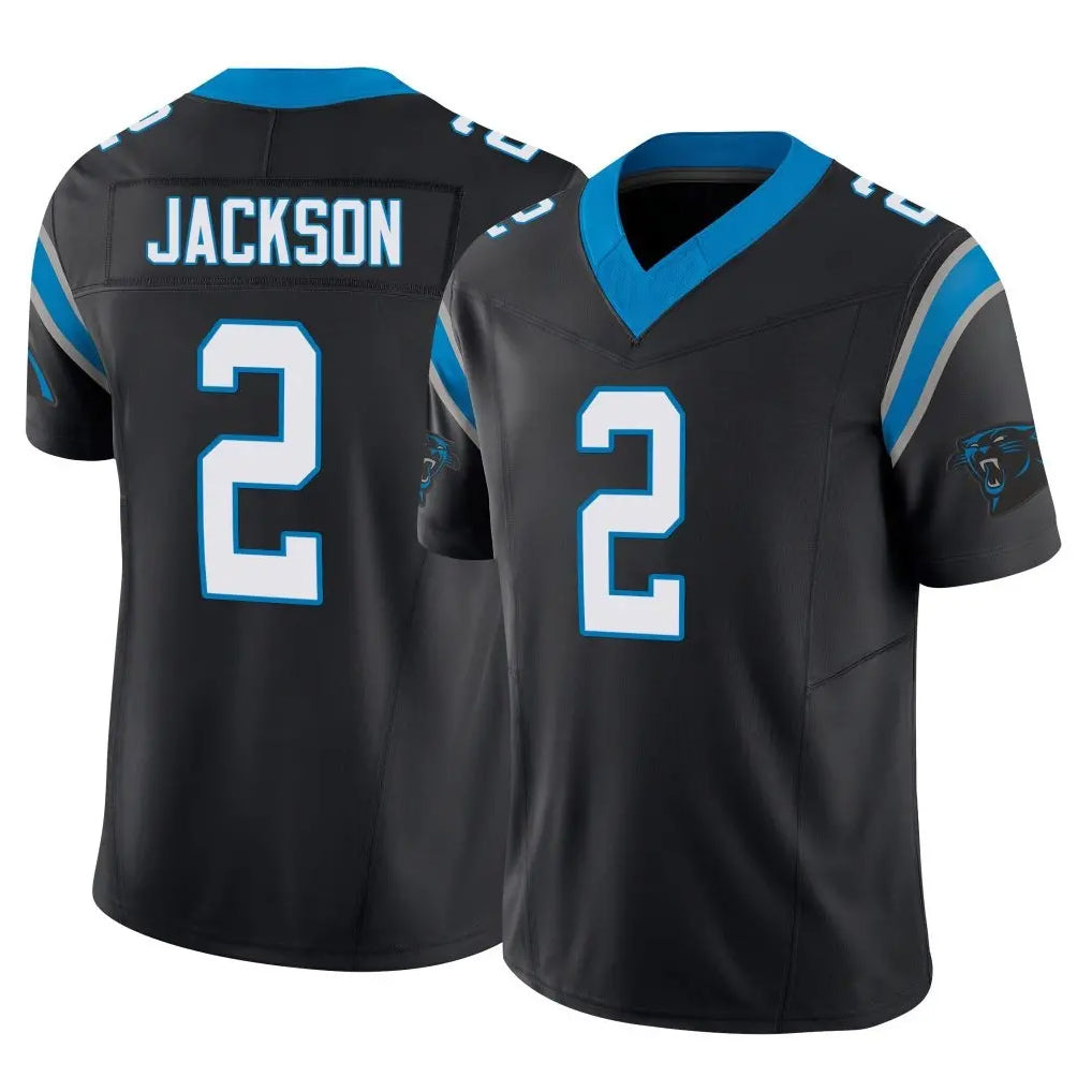 Rebec C.Panthers #2 Mike Jackson Player Black Vapor F.U.S.E. Limited Home Game Stitched Jerseys