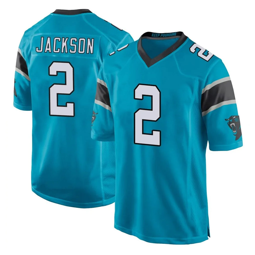 Rebec C.Panthers #2 Mike Jackson Player Blue Game Stitched Jerseys