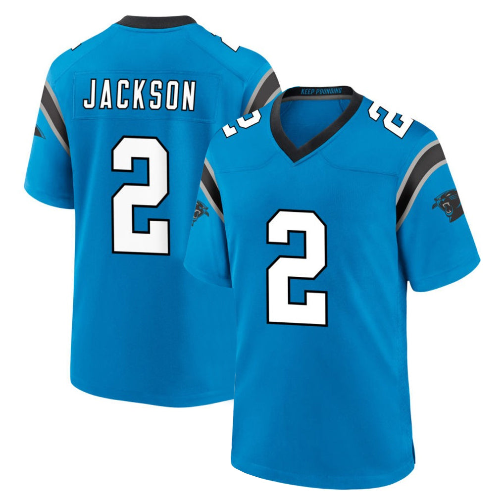 Rebec C.Panthers #2 Mike Jackson Player Blue Home Game Stitched Jerseys