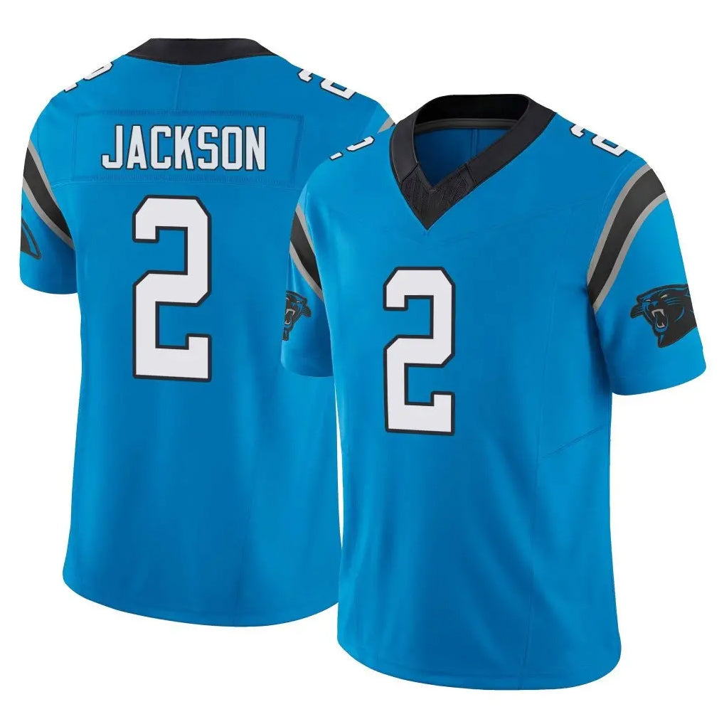 Rebec C.Panthers #2 Mike Jackson Player Blue Vapor F.U.S.E. Limited Home Game Stitched Jerseys