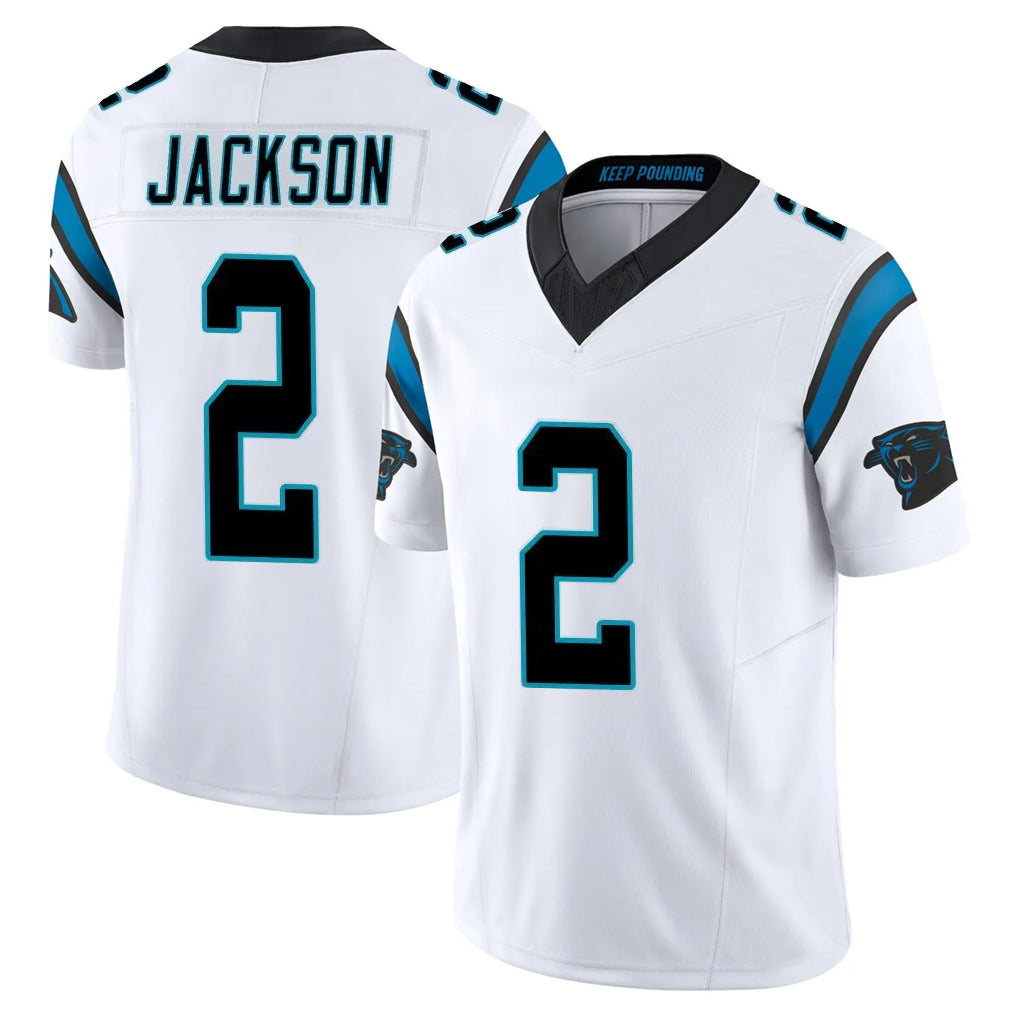 Rebec C.Panthers #2 Mike Jackson Player White Vapor F.U.S.E. Limited Home Game Stitched Jerseys
