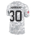 Rebec C.Panthers #30 Chuba Hubbard Player Arctic Camo Salute to Service Limited Game Stitched Jerseys