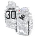Rebec C.Panthers #30 Chuba Hubbard Player Arctic Camo Salute to Service Pullover Hoodies Limited Game Stitched Jerseys