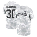 Rebec C.Panthers #30 Chuba Hubbard Player Arctic Camo Salute to Service T-Shirt Hoodies Stitched Jerseys