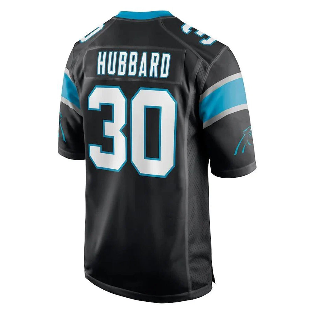 Rebec C.Panthers #30 Chuba Hubbard Player Black Game Stitched Jerseys