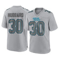 Rebec C.Panthers #30 Chuba Hubbard Player Gray Atmosphere Fashion Game Stitched Jerseys