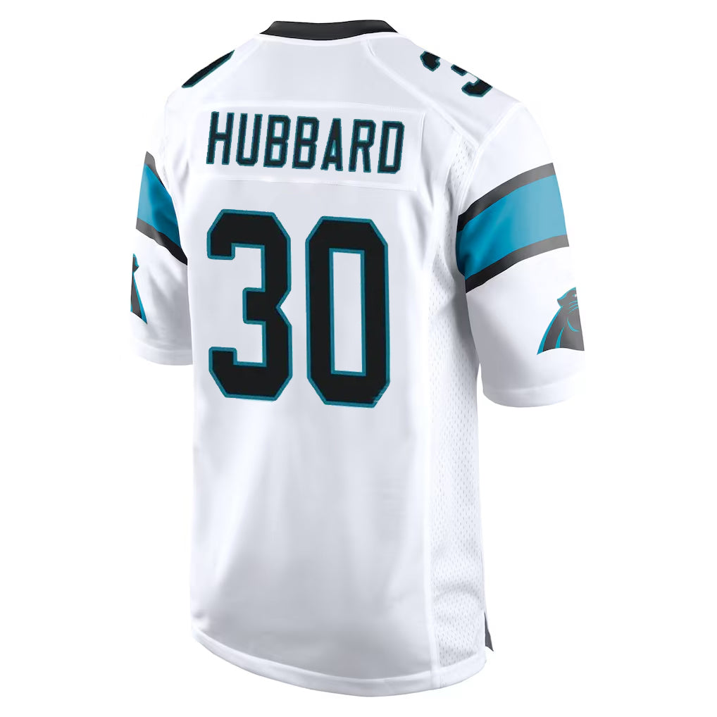 Rebec C.Panthers #30 Chuba Hubbard Player White Game Stitched Jerseys
