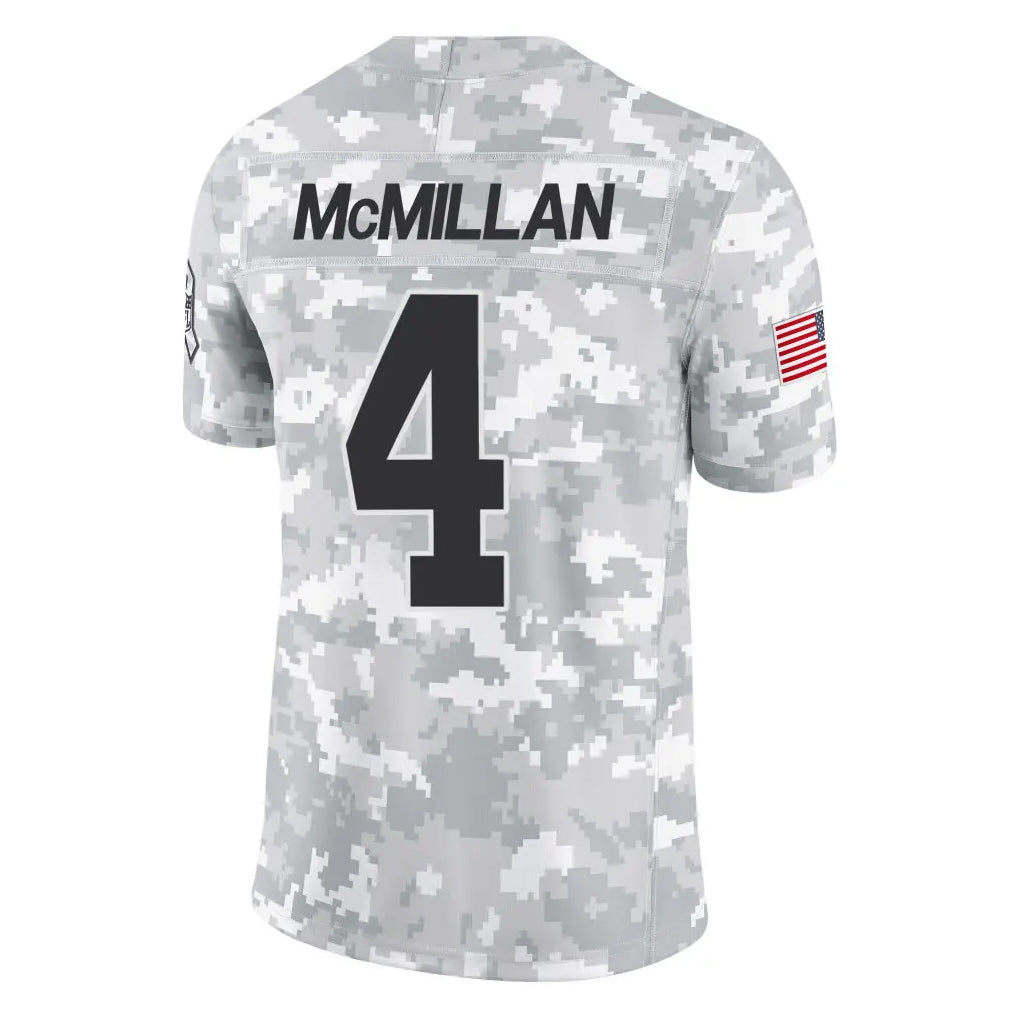 Rebec C.Panthers #4 Tetairoa McMillan Player Arctic Camo Salute to Service Limited Game Stitched Jerseys
