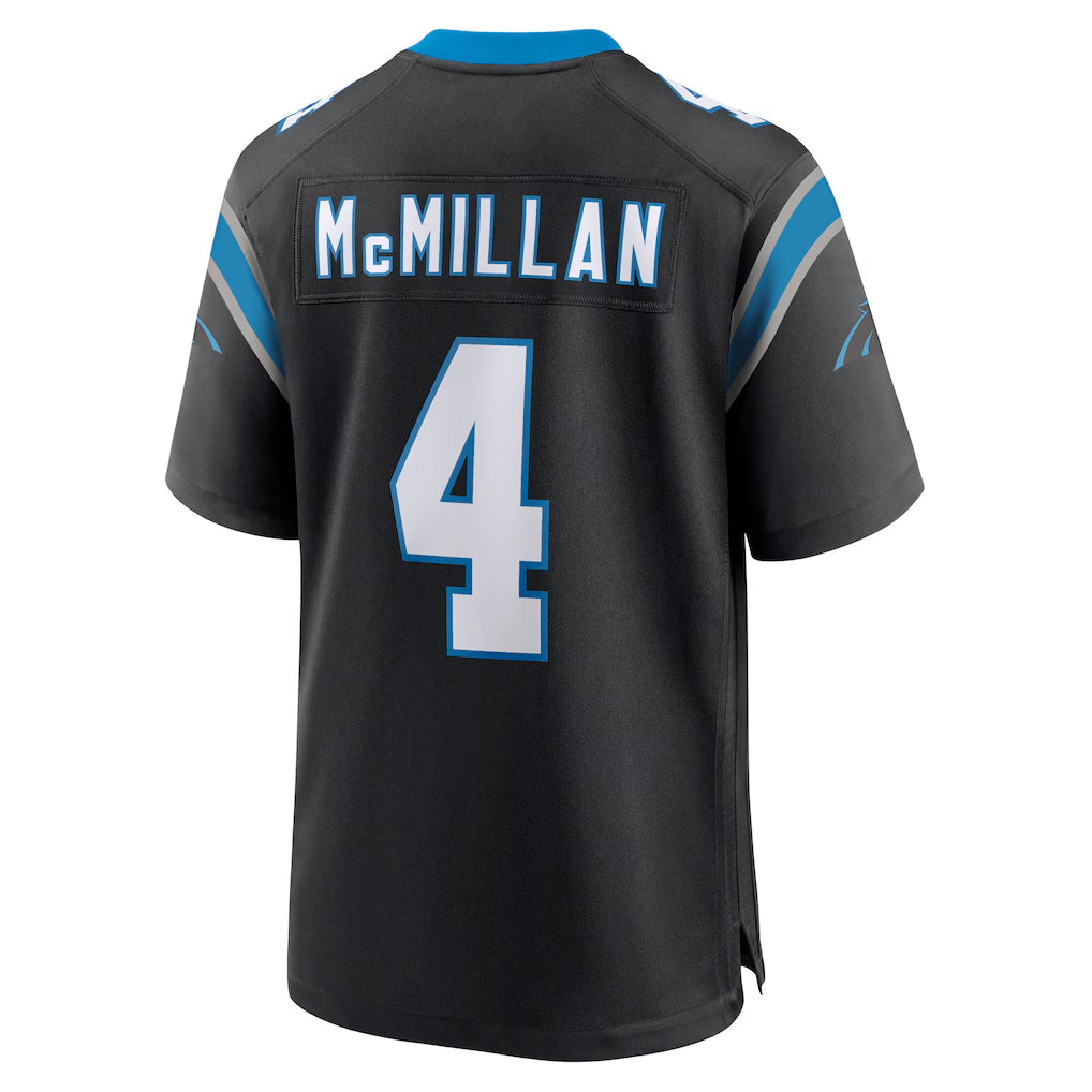 Rebec C.Panthers #4 Tetairoa McMillan Player Black Home Game Stitched Jerseys