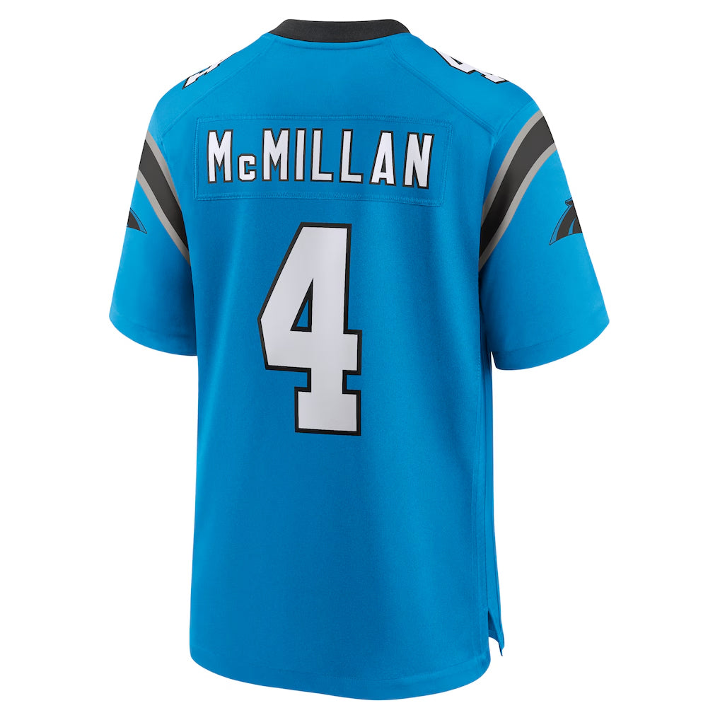 Rebec C.Panthers #4 Tetairoa McMillan Player Blue Home Game Stitched Jerseys