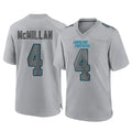 Rebec C.Panthers #4 Tetairoa McMillan Player Gray Atmosphere Fashion Game Stitched Jerseys