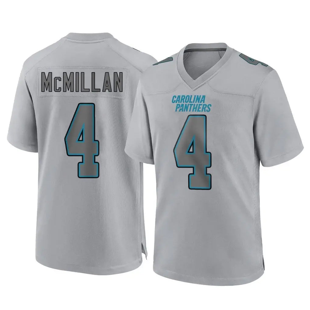 Rebec C.Panthers #4 Tetairoa McMillan Player Gray Atmosphere Fashion Game Stitched Jerseys