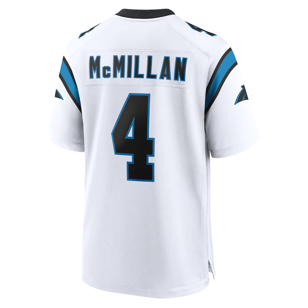 Rebec C.Panthers #4 Tetairoa McMillan Player White Home Game Stitched Jerseys