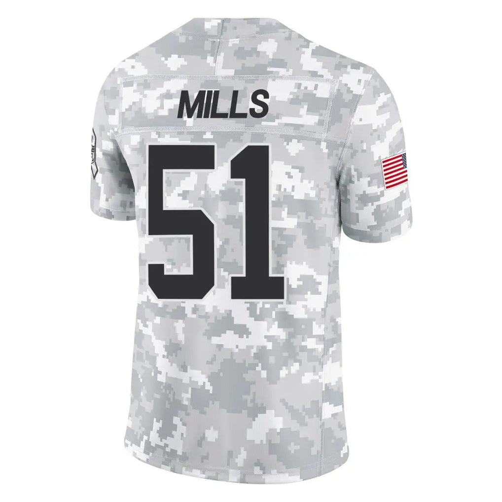 Rebec C.Panthers #51 Sam Mills Player Arctic Camo Salute to Service Limited Game Stitched Jerseys