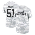 Rebec C.Panthers #51 Sam Mills Player Arctic Camo Salute to Service T-Shirt Hoodies Stitched Jerseys