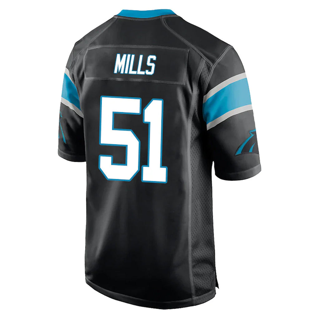 Rebec C.Panthers #51 Sam Mills Player Black Game Stitched Jerseys