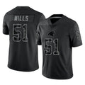 Rebec C.Panthers #51 Sam Mills Player Black Limited Reflective Game Stitched Jerseys