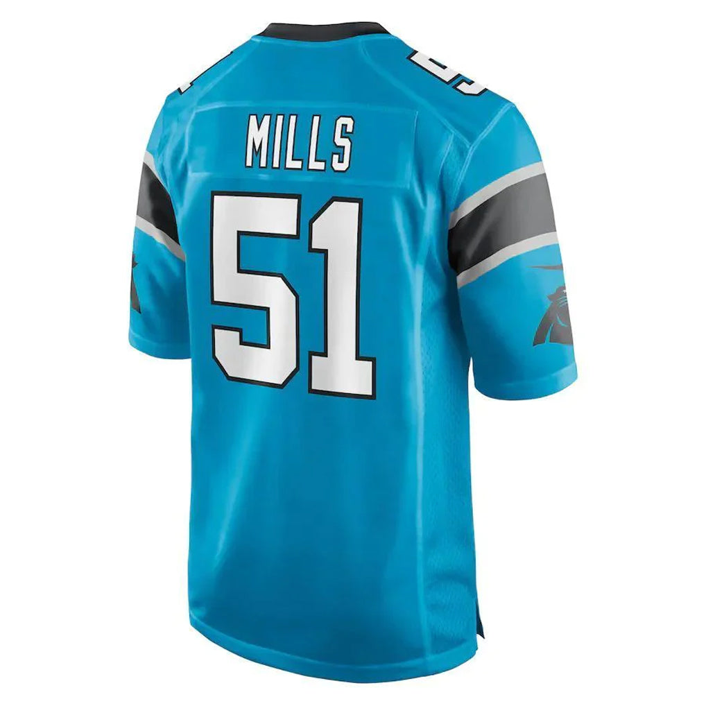 Rebec C.Panthers #51 Sam Mills Player Blue Game Stitched Jerseys