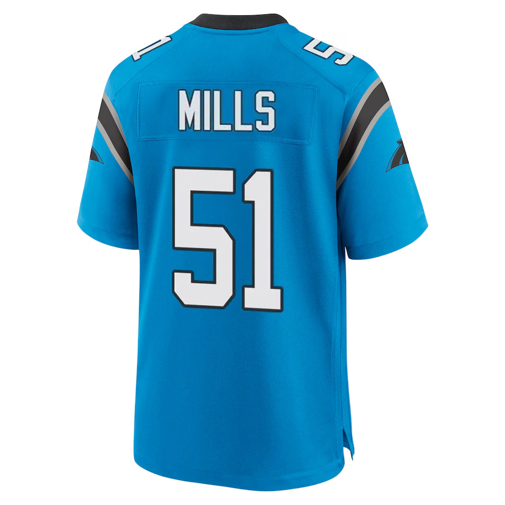 Rebec C.Panthers #51 Sam Mills Player Blue Home Game Stitched Jerseys