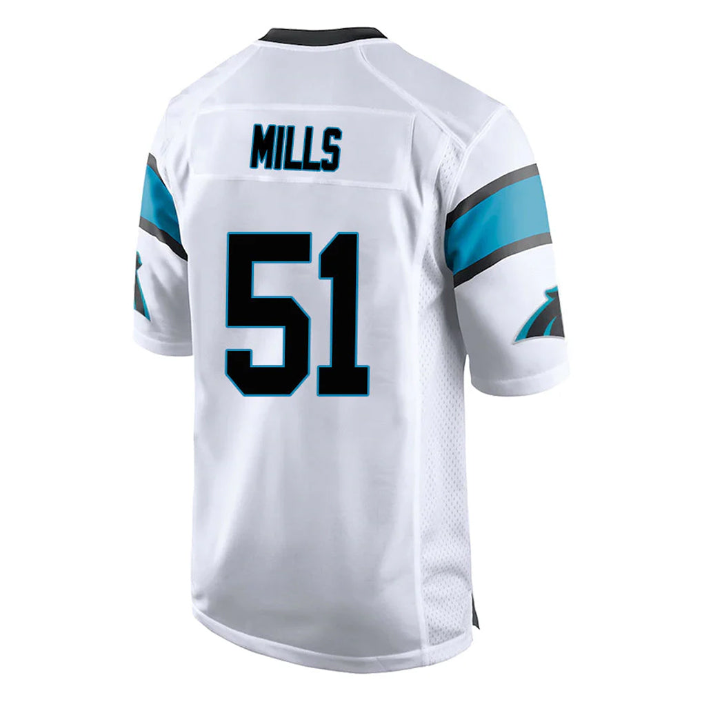 Rebec C.Panthers #51 Sam Mills Player White Game Stitched Jerseys