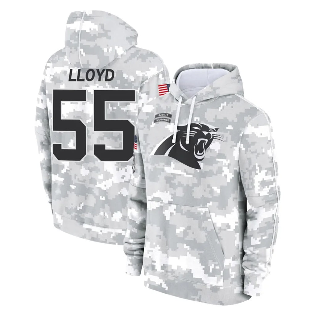 Rebec C.Panthers #55 Devin Lloyd Player Arctic Camo Salute to Service Pullover Hoodies Limited Game Stitched Jerseys