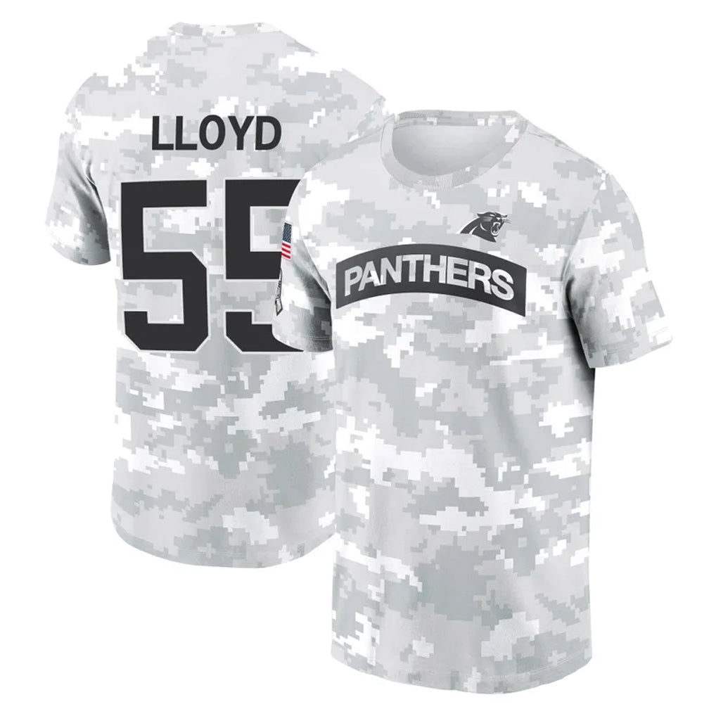 Rebec C.Panthers #55 Devin Lloyd Player Arctic Camo Salute to Service T-Shirt Hoodies Stitched Jerseys