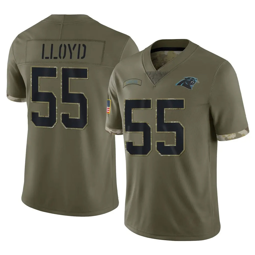 Rebec C.Panthers #55 Devin Lloyd Player Olive Salute to Service Game Stitched Jerseys
