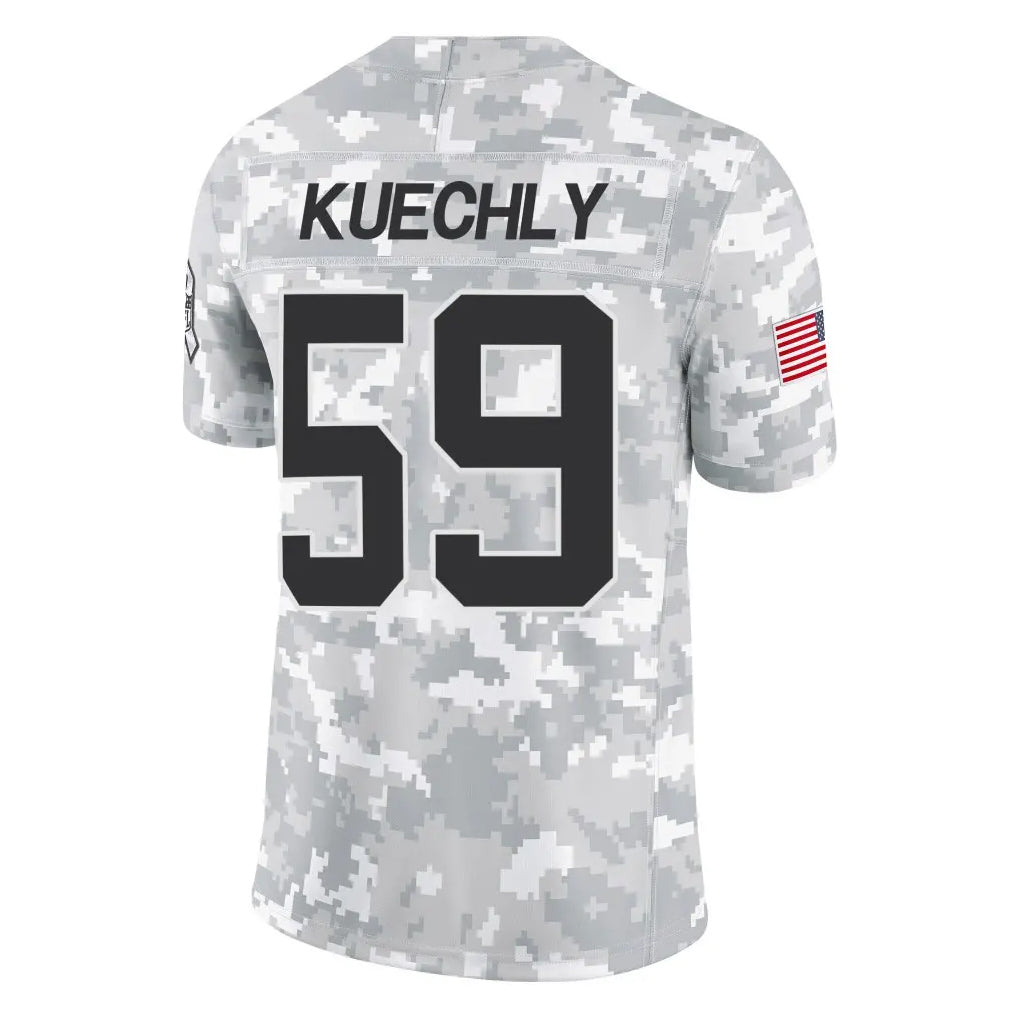 Rebec C.Panthers #59 Luke Kuechly Player Arctic Camo Salute to Service Limited Game Stitched Jerseys
