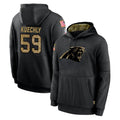 Rebec C.Panthers #59 Luke Kuechly Player Black Salute to Service Pullover Hoodies Limited Game Stitched Jerseys