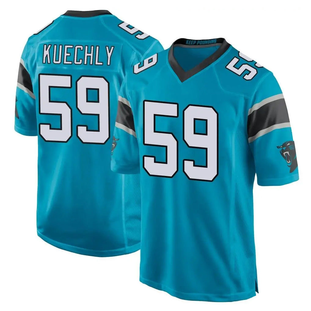 Rebec C.Panthers #59 Luke Kuechly Player Blue Game Stitched Jerseys