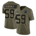 Rebec C.Panthers #59 Luke Kuechly Player Olive Salute to Service Limited Home Game Stitched Jerseys